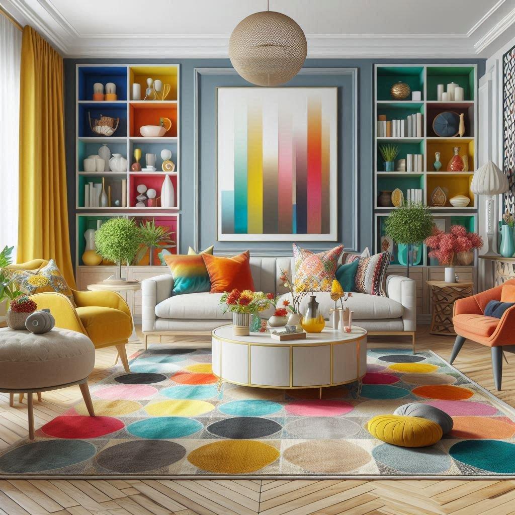 Embrace bold colors‍ for a vibrant contemporary living room transformation