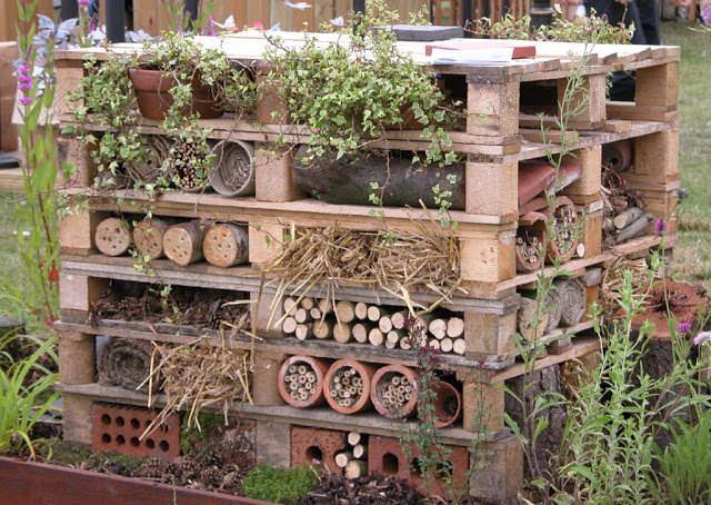 Pallet ‍Garden for Pollinators: Support bees and butterflies‌ with flowering​ plants