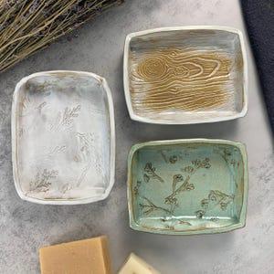 Handmade soap dishes adding a unique flair to your boho bathroom