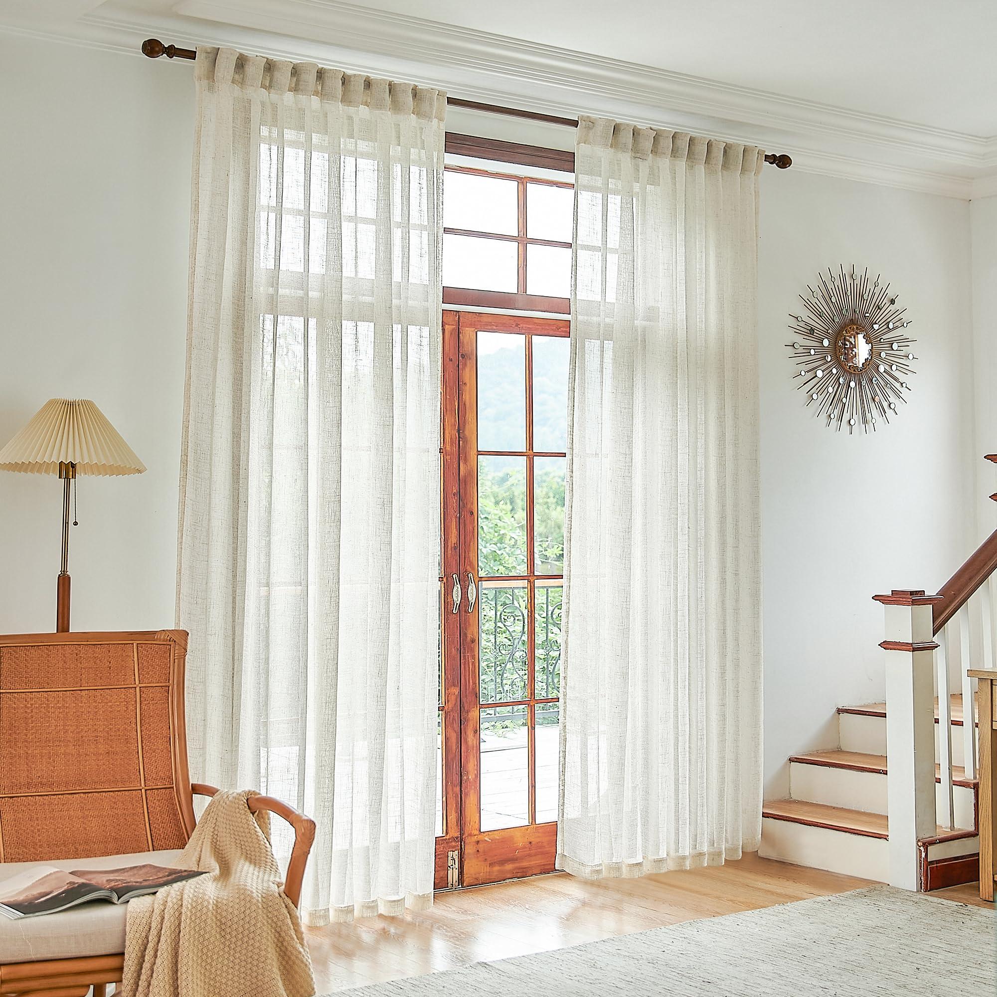 Optimize natural light with sheer curtains in your contemporary living room