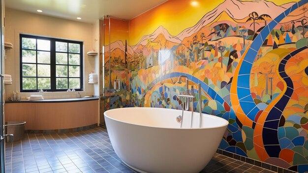 Vibrant mosaics⁤ add a playful touch to your eclectic bathroom design