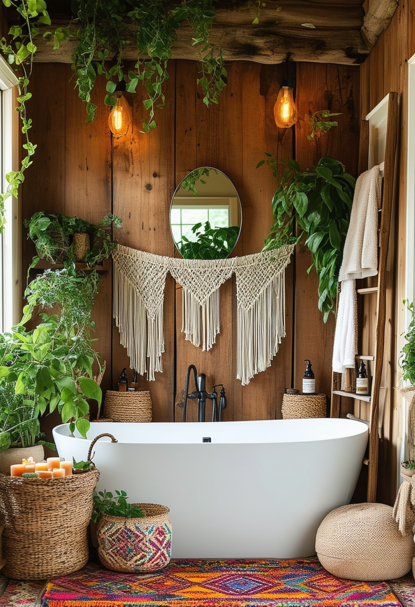 24 Boho Bathroom Ideas to Transform Your Space Elegantly