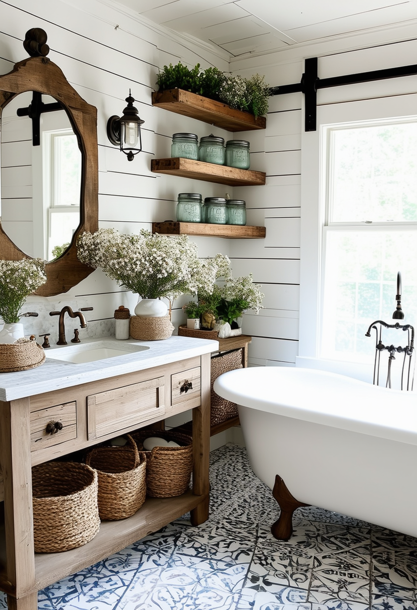 24 Charming Farmhouse Bathroom Ideas for Inspired Retreats