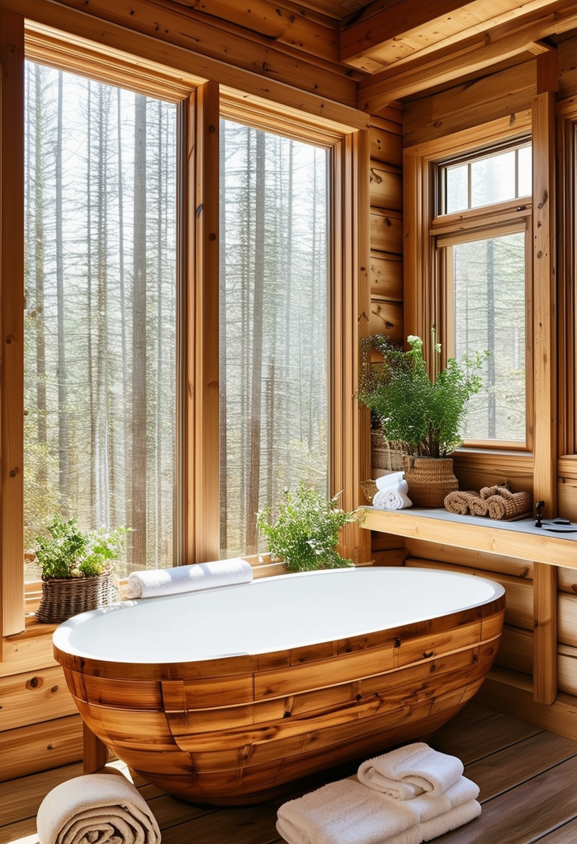 Charming Ideas for a Cozy Wooden Bathroom Retreat