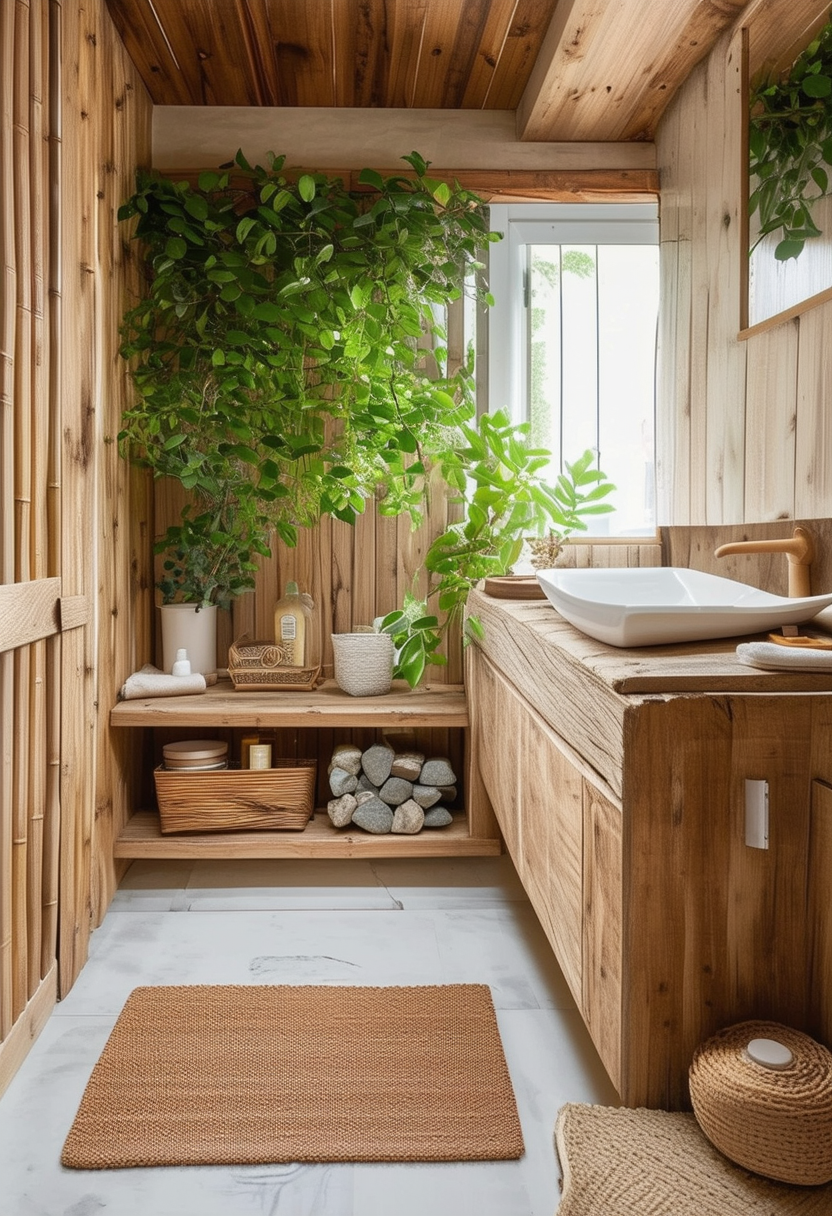 24 Charming Ideas to Elevate Your Wooden Bathroom Oasis