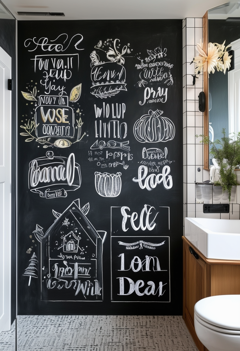 24 Creative Ideas for a Stylish Chalkboard Bathroom