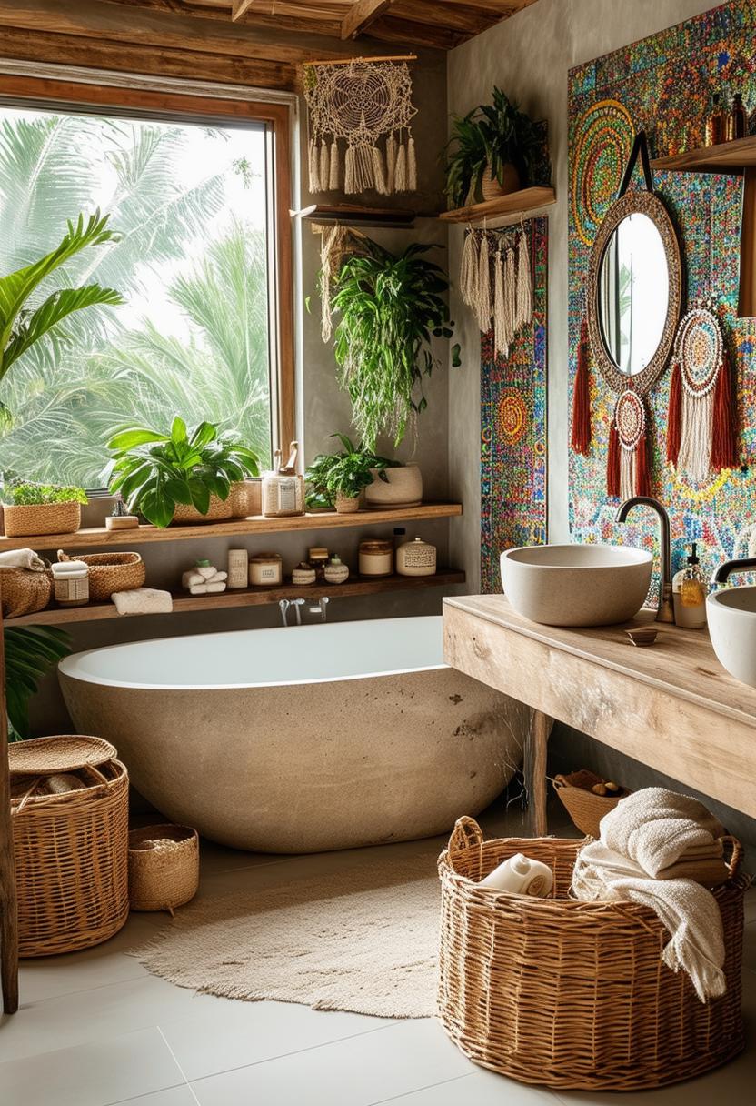 Inspiring Boho Bathroom Ideas for a Tranquil Retreat