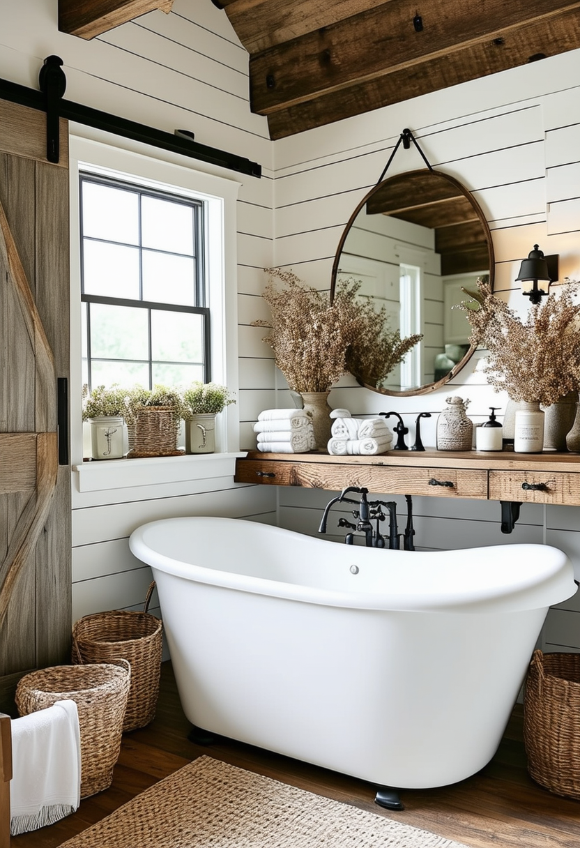 Inspiring Elements to Elevate Your Farmhouse Bathroom