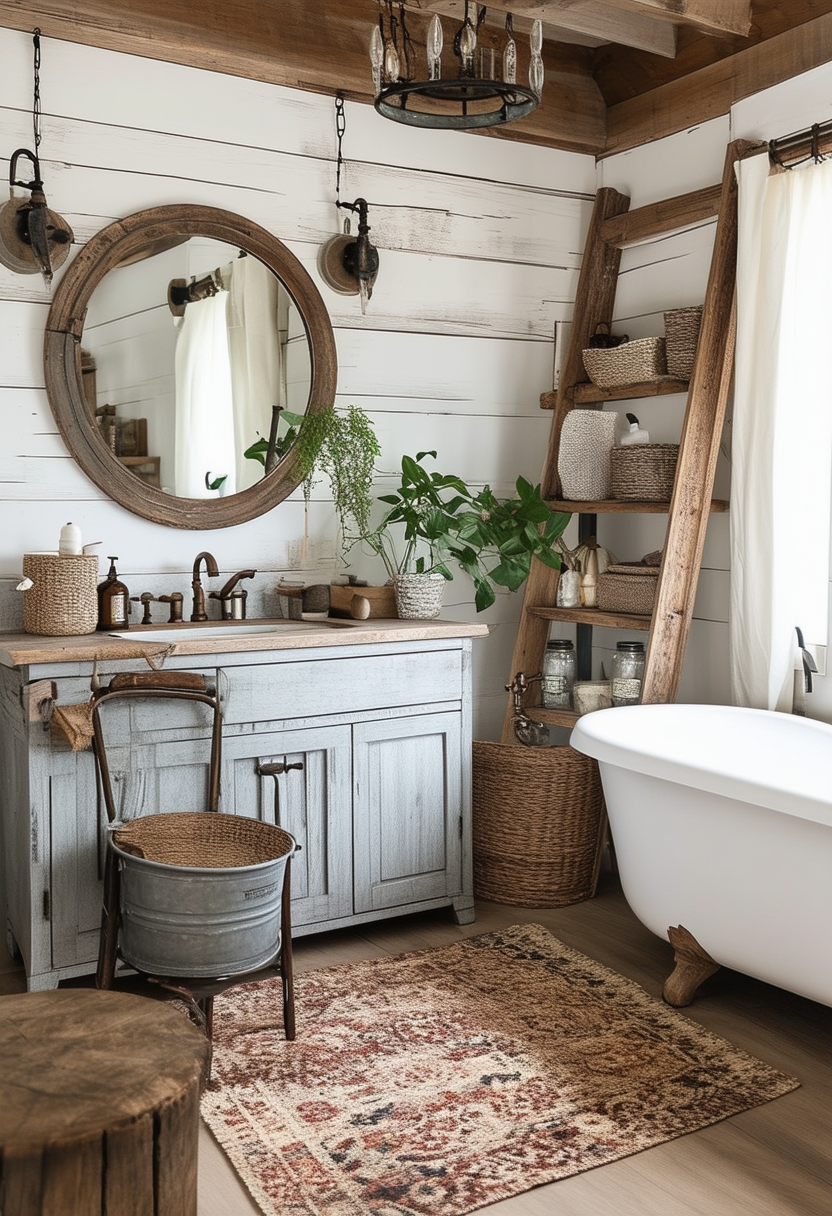 24 Inspiring Ideas for a Cozy Farmhouse Bathroom Makeover