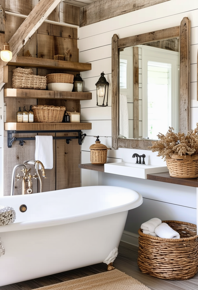 24 Inspiring Ideas for Your Perfect Farmhouse Bathroom