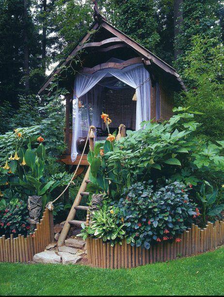 Relaxing meditation corner to unwind in your backyard