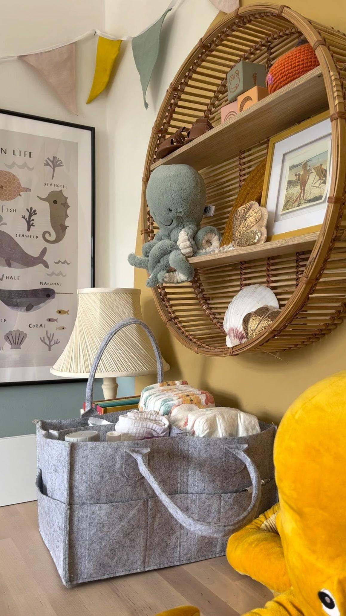 Keep the small nursery clutter-free with smart storage solutions