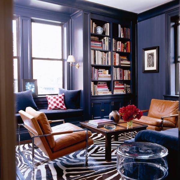 Curate a book collection that ‍complements your blue living room theme