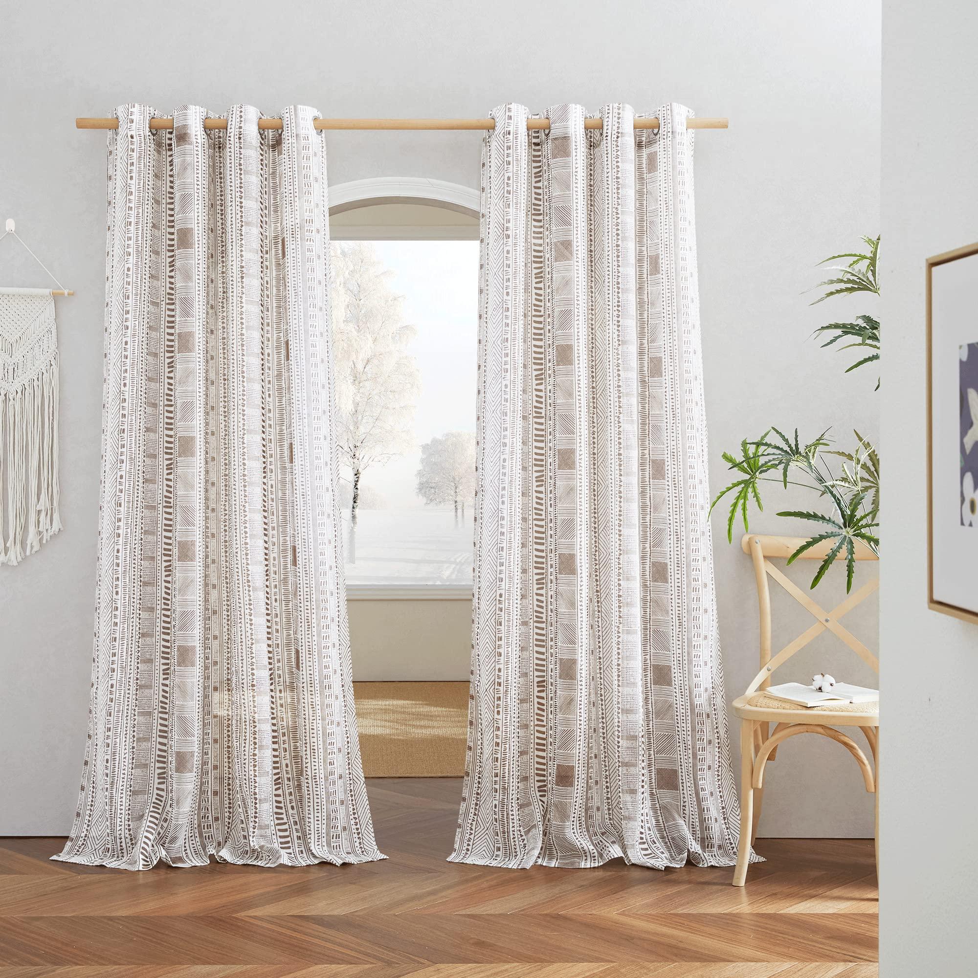 Use soft, flowing fabrics for curtains to soften your Boho Living Room ambiance