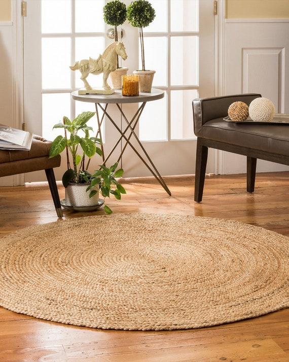 Opt for jute area rugs to ground​ your​ Earthy Living Room with natural textures