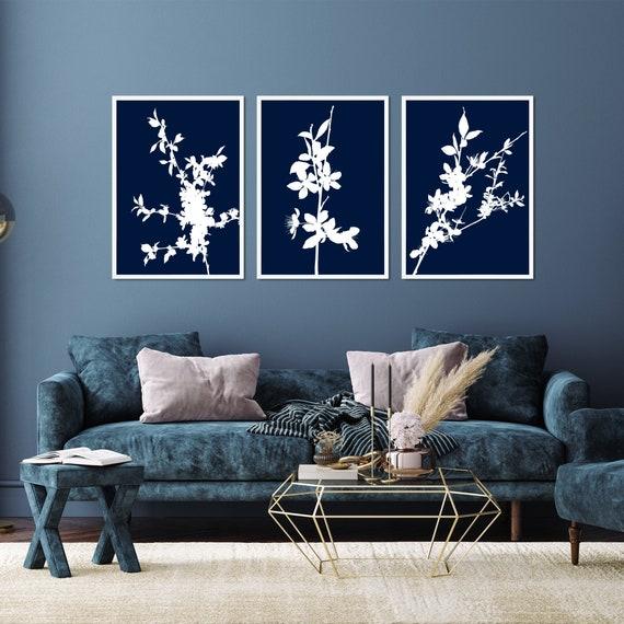 Consider wall decals for playful⁤ designs in⁣ your blue living room