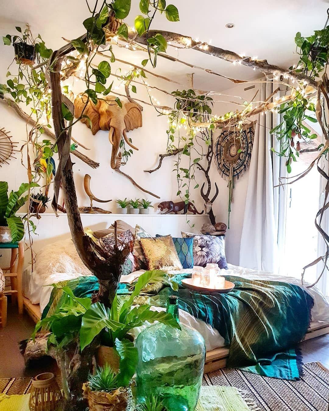 Urban Jungle Bedroom: Transform your space with abundant greenery and botanical accents