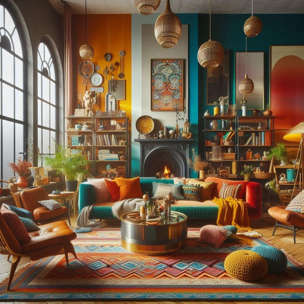 Choose unexpected color combinations to add⁣ surprise⁢ in your ⁤eclectic living⁤ room