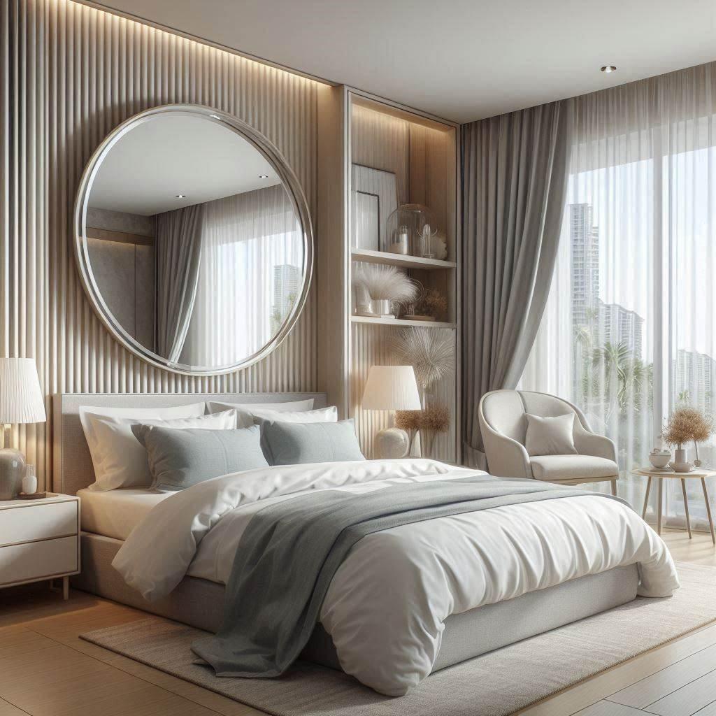 Use mirrors to ​create an illusion of space in your‌ minimalist bedroom