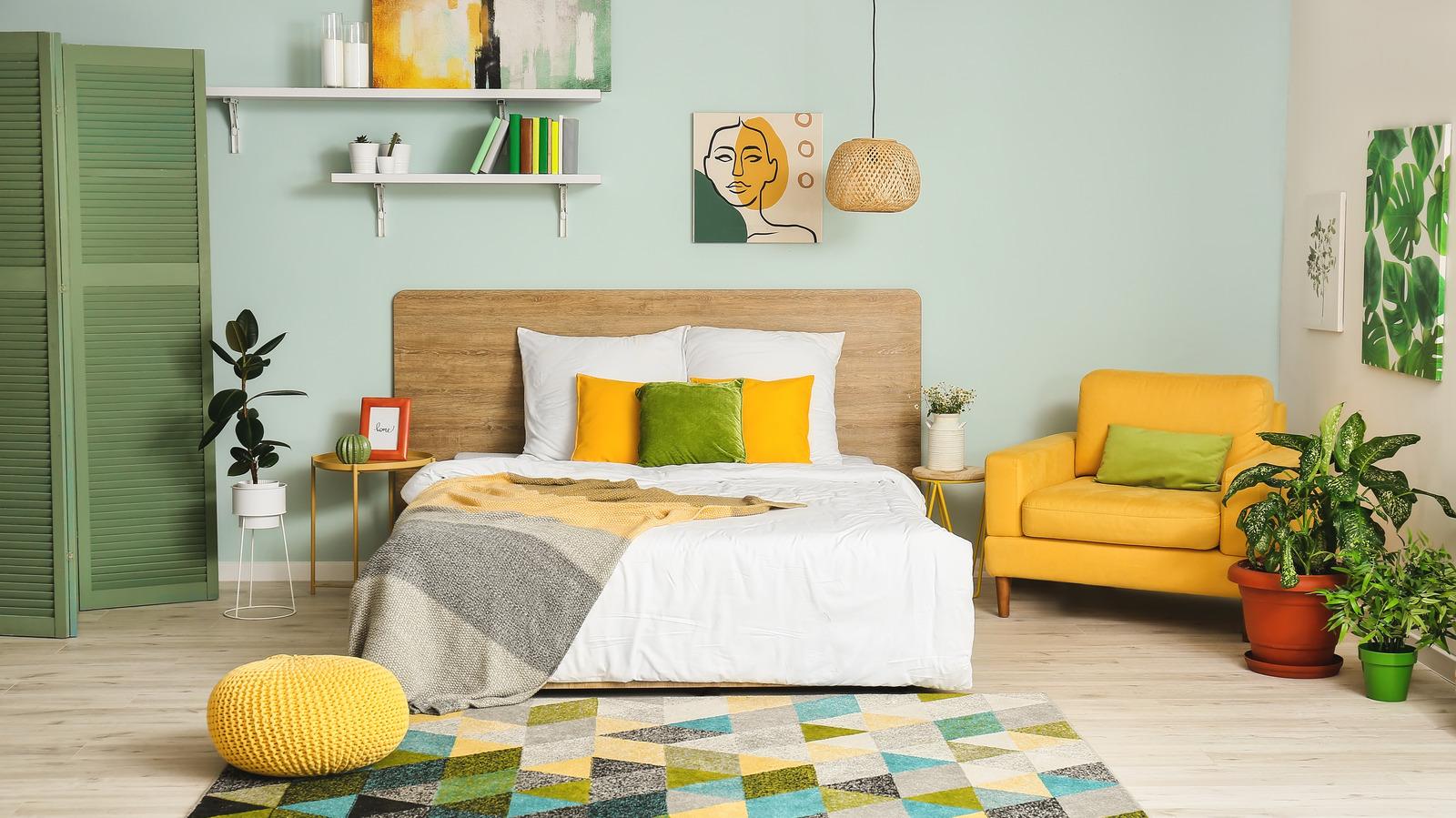 Bright colors energize the room, making this lively bedroom trend perfect for personal expression