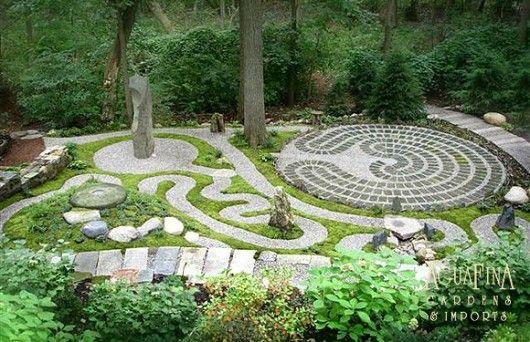 Combine multiple pallet gardens to form an intentional garden labyrinth