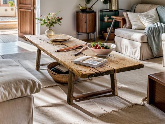 Implement‌ a reclaimed wood coffee table for a rustic touch in your Earthy ​Living Room