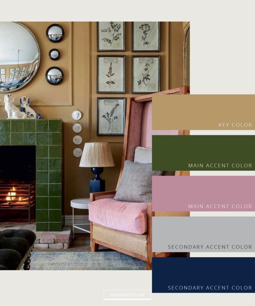 Choose a​ cohesive color palette for inviting interior design