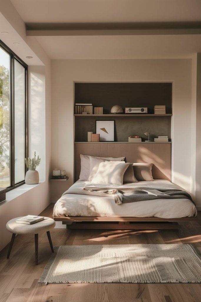 Opt for multifunctional furniture in your minimalist bedroom design