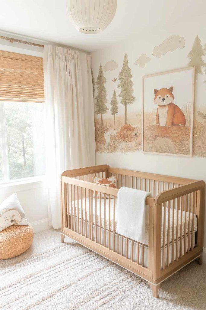 Cozy‌ Cabin: Design a rustic ⁤nursery⁣ inspired by ​a peaceful​ woodland retreat