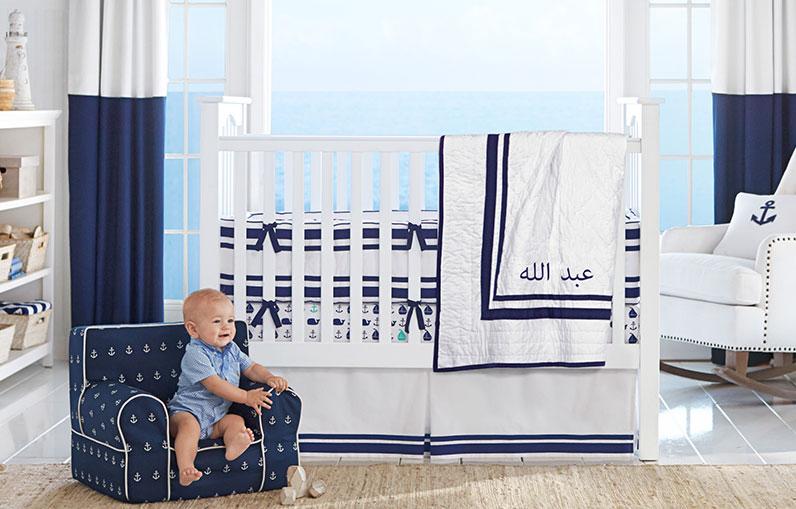 Nautical Dreams: Sail away with a charming nautical nursery ​design