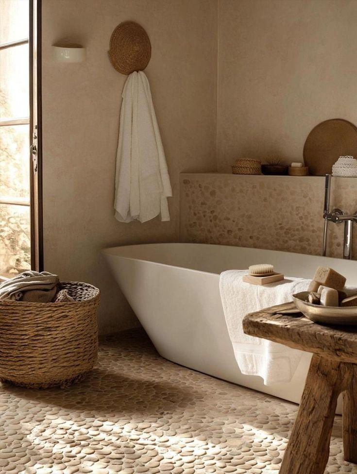 Use‌ soft,​ earthy colors to enhance your boho bathroom tranquility