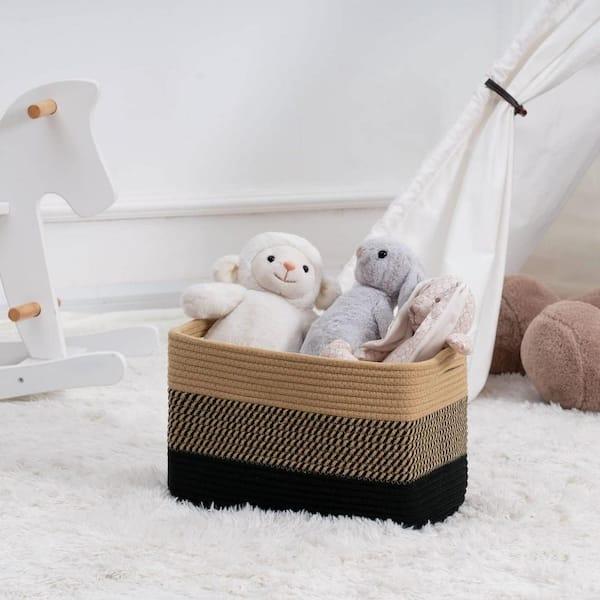 Incorporate baskets for easy storage in your small nursery