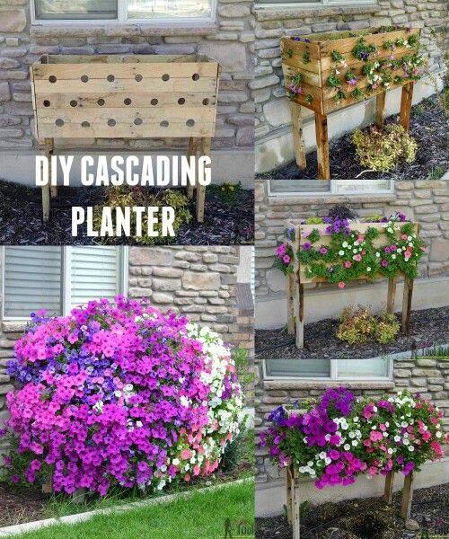 Create a stunning flower⁣ cascade using a pallet garden setup