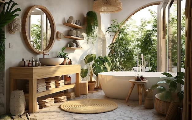 Infuse natural‍ light to‌ brighten​ up your boho bathroom space