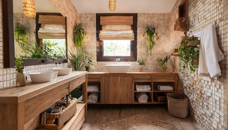 Use warm lighting to enhance ‌the inviting nature of your boho bathroom