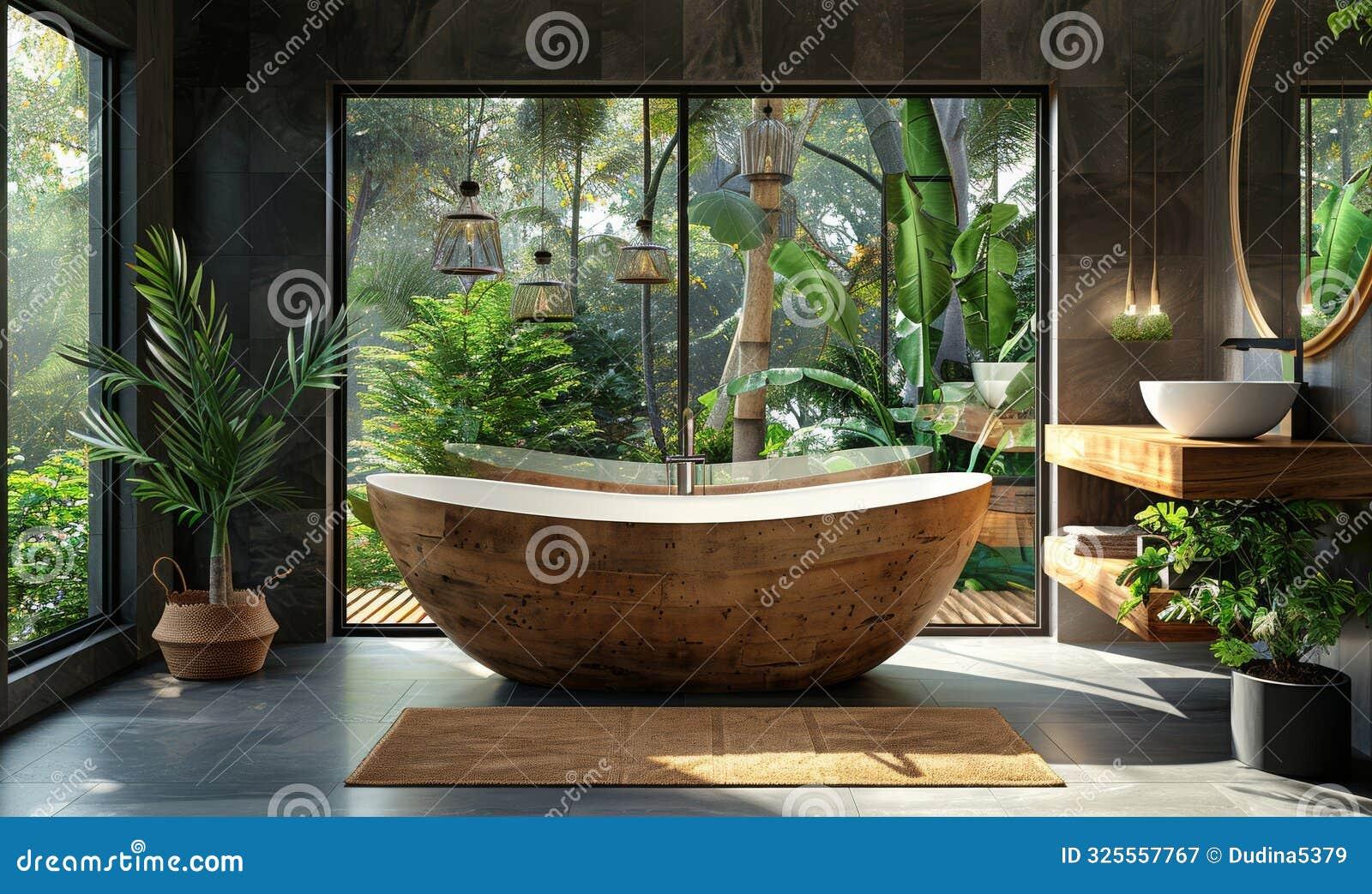 Incorporate‍ plants to enhance the ‍natural vibe in your wooden bathroom