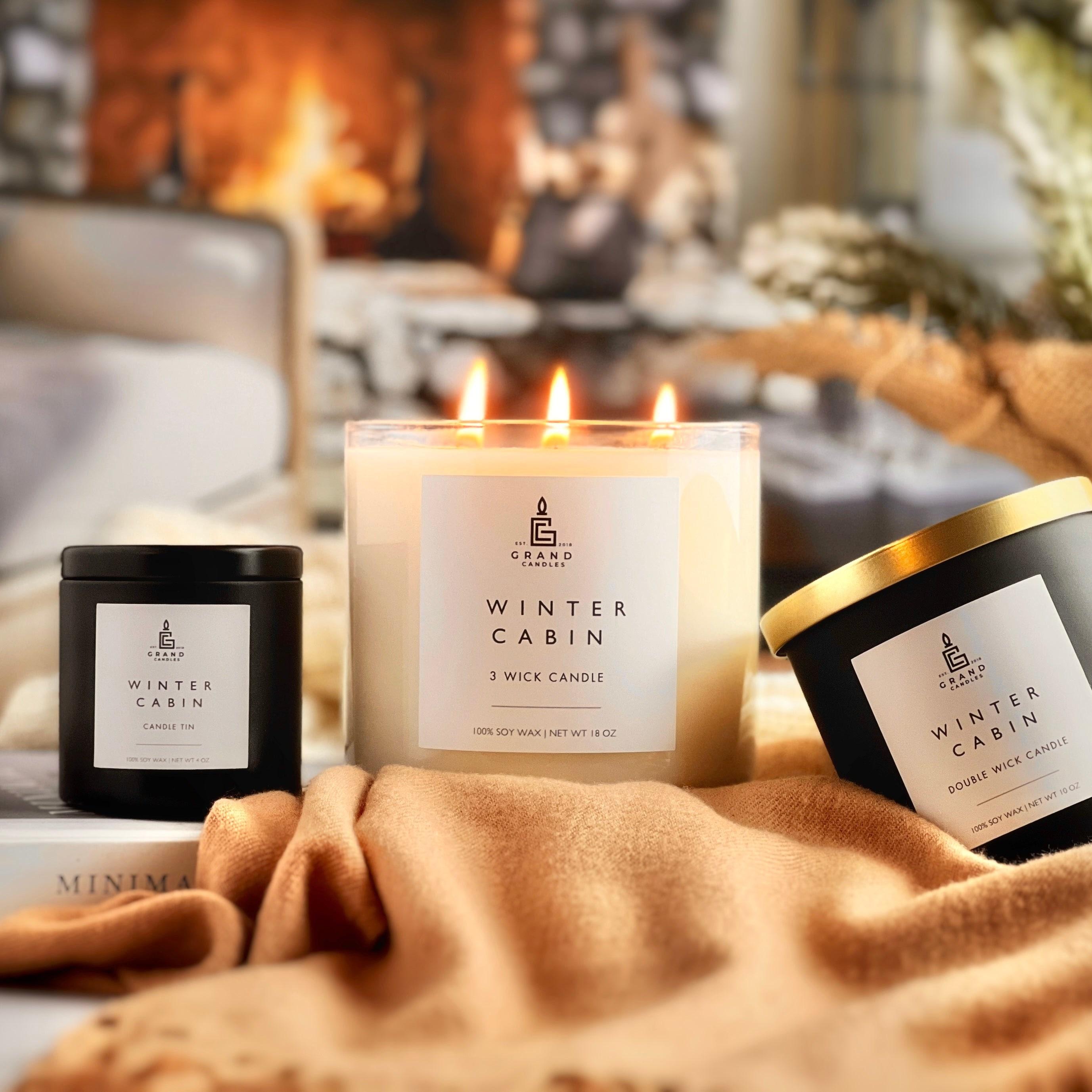 Scented candles to create​ a tranquil chalet​ bathroom atmosphere