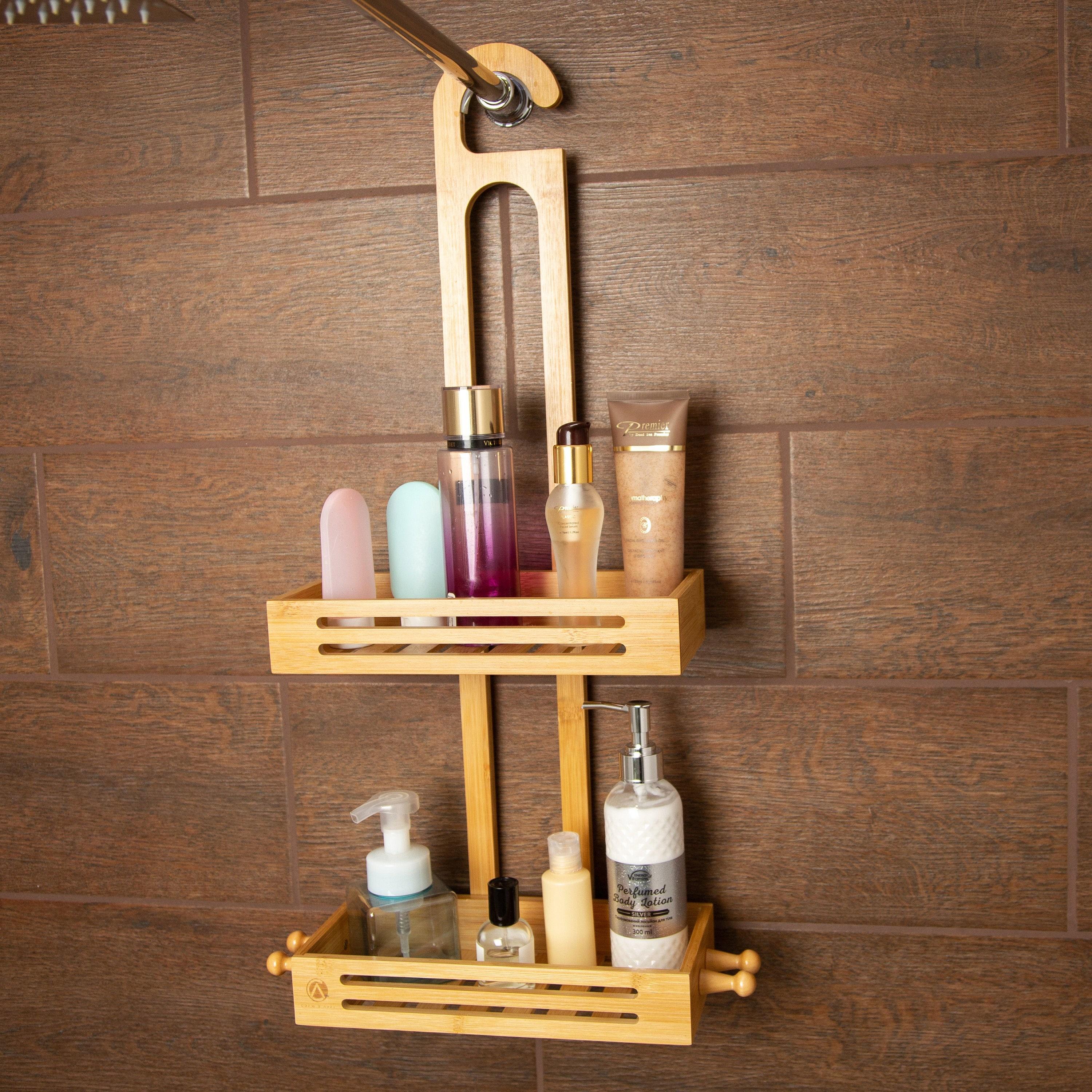 Install a wooden shower caddy for ⁣both style and functionality in ​your wooden bathroom