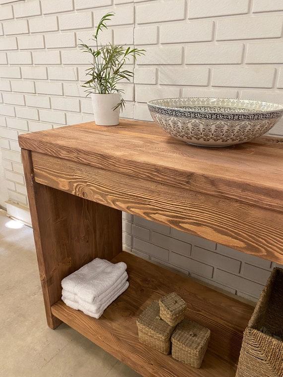 Use reclaimed wood for countertops to add rustic charm to⁣ your wooden bathroom