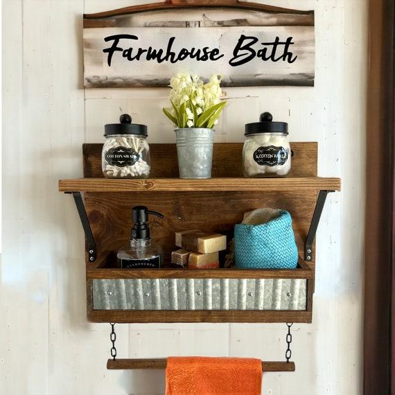 Integrate open shelving to showcase beautiful towels⁤ and decor in your ⁢farmhouse bathroom