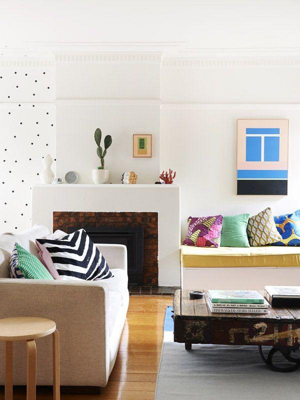 Balance busy patterns with solid colors for harmony in your eclectic living ​room