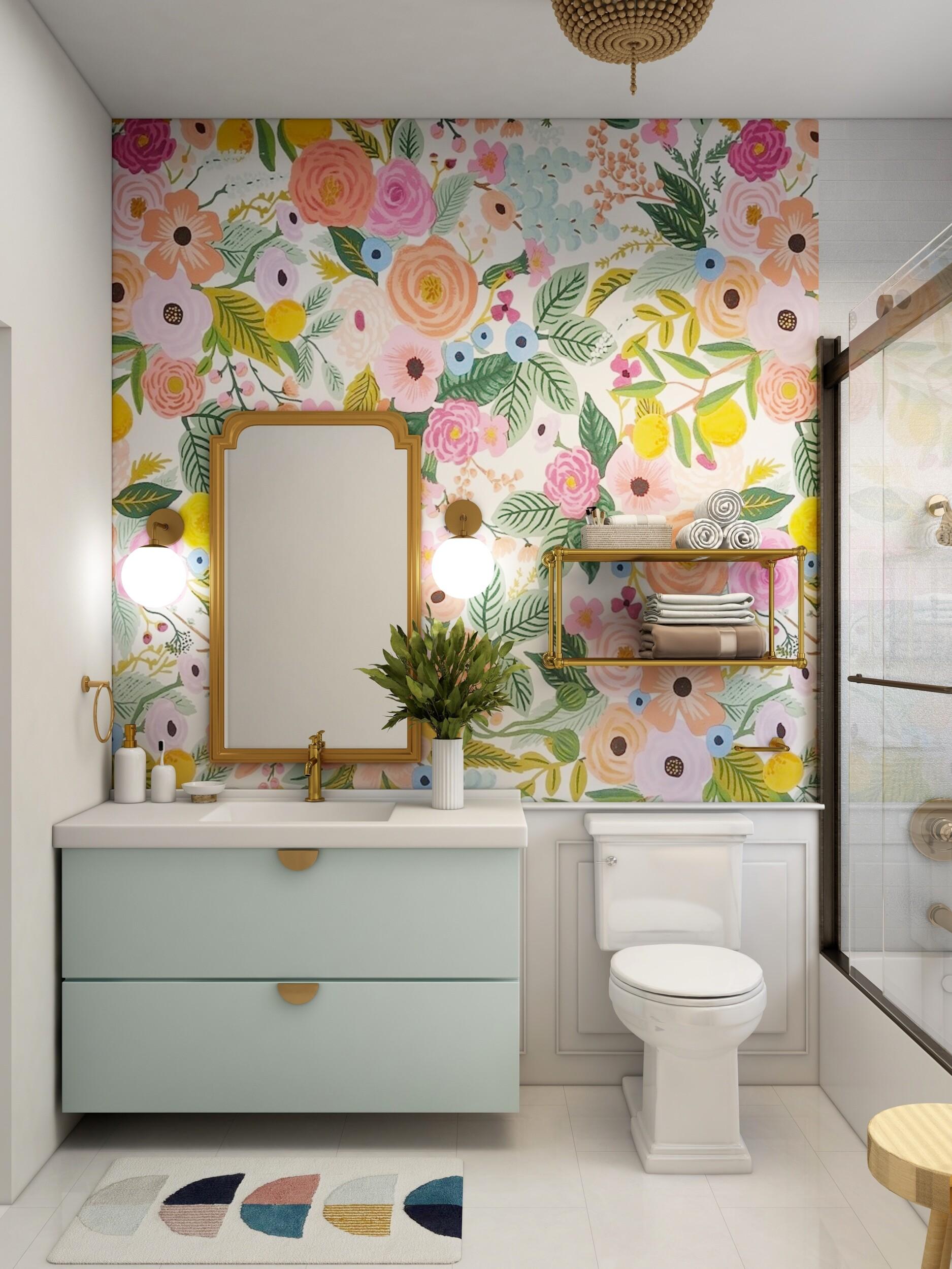 Use ⁢a bold wallpaper ⁢design to‌ define your⁣ eclectic bathrooms style