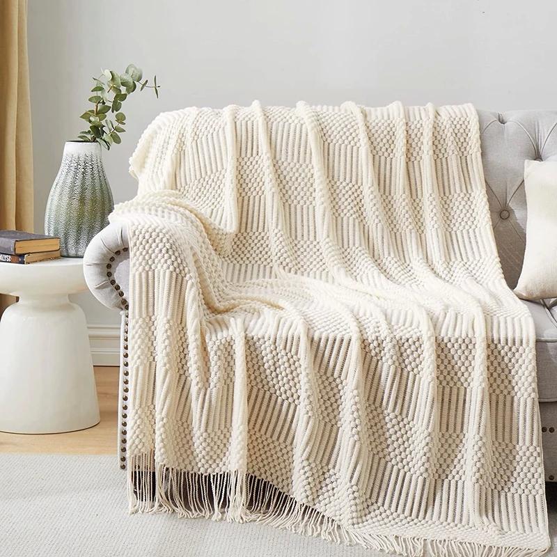 Choose soft, textured throws for warmth and comfort in your vintage living room