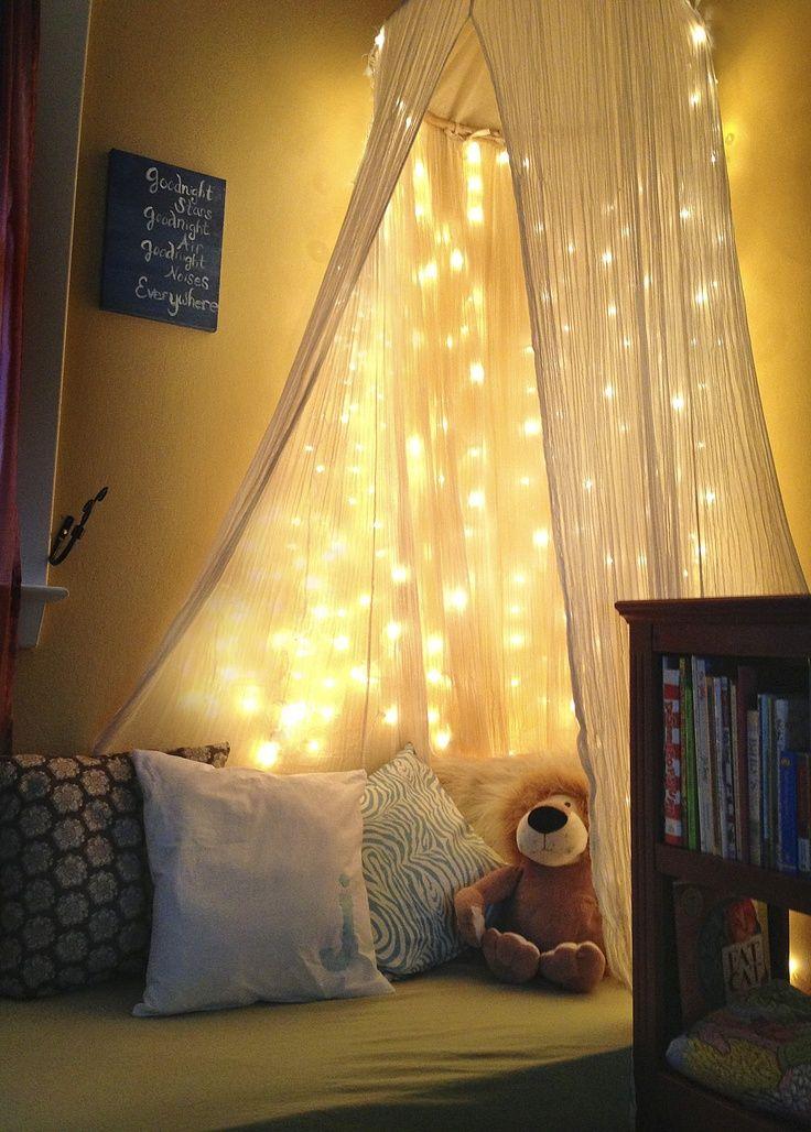 Use string lights to add‍ a magical ​touch to​ your Nursery Nook at ⁤night