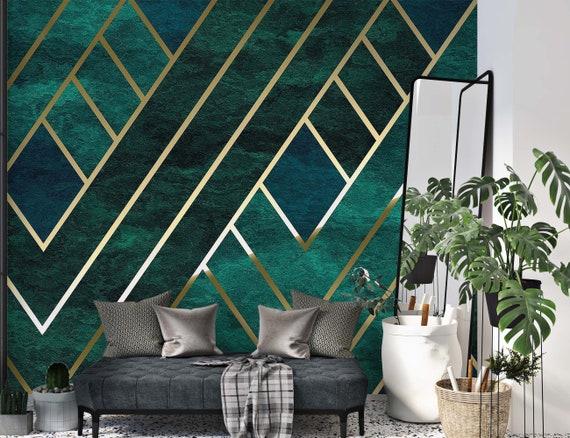 Geometric patterns add visual interest to your Contemporary Living Room