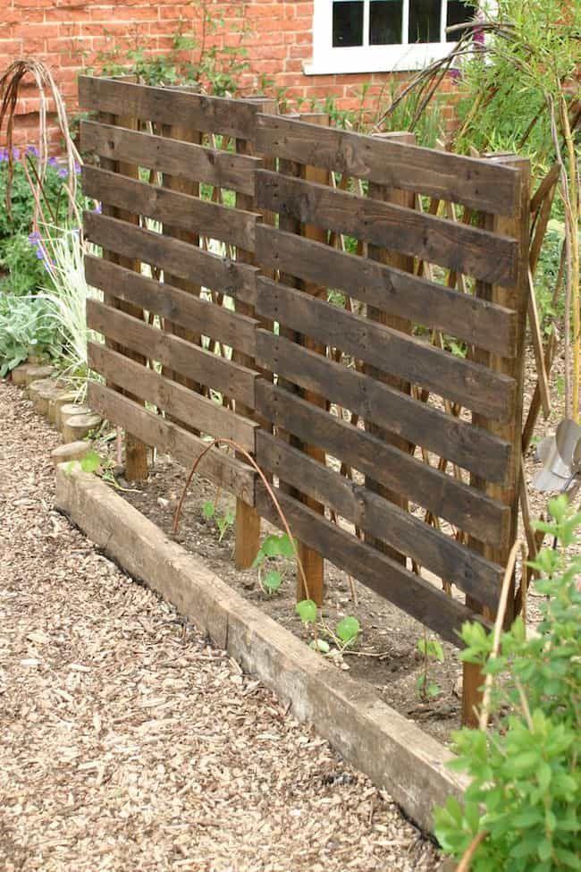 Pallet Garden Trellis: Support climbing plants with ⁢elegant ‍vertical structures