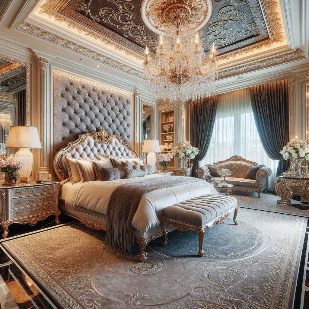 Luxurious Serenity: Indulge in rich fabrics for a sumptuous bedroom experience