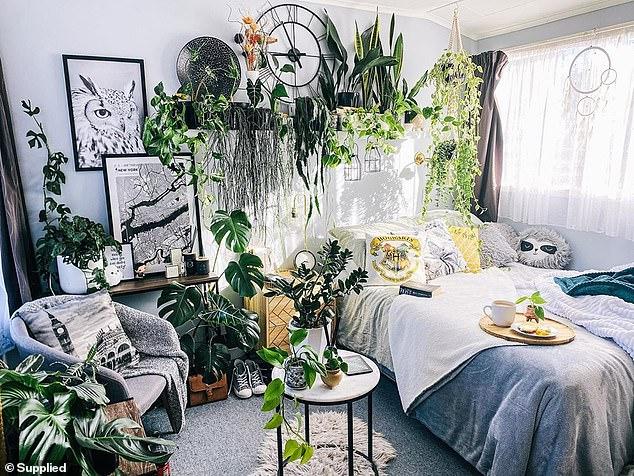 Jungle Bedroom: Bring the outdoors in with lush plants and greenery