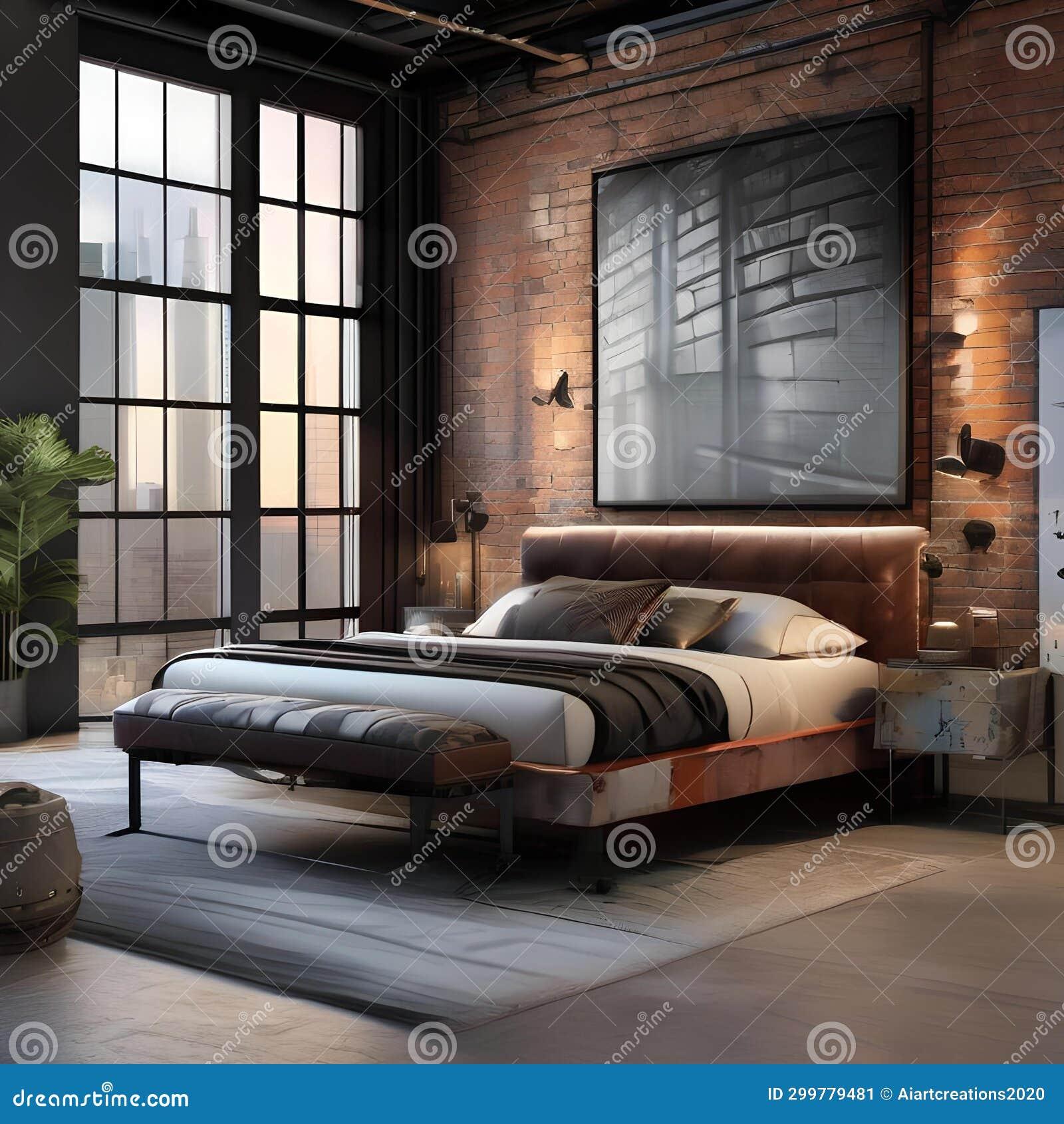 Urban Loft Bedroom: ​Capture ‌the ‌essence of ⁣city ⁣living ⁤with industrial decor