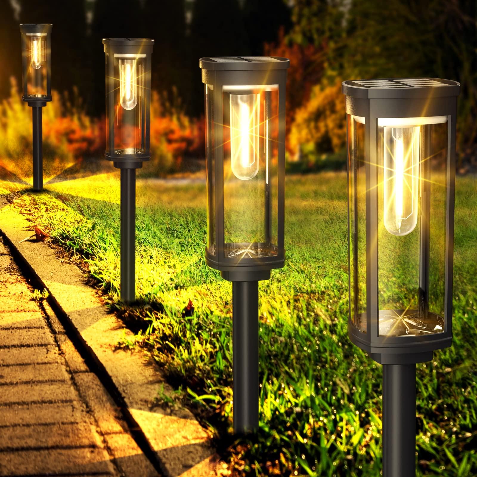 Solar lights to illuminate pathways in your backyard